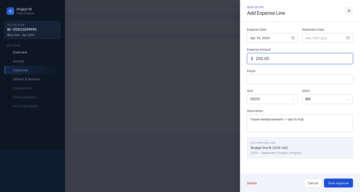 Add Expense Drawer